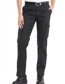 UC905 Black Ladies Cargo Trousers Workwear